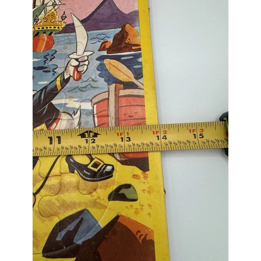 2 Vintage 1962 Jaymar Walt Disney Inlaid Jigsaw Puzzle‎ Snow White & Pirates